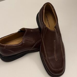 Johnston & Murphy Dark Brown Leather Slip-Ons